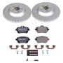 PowerStop ESK7181 Genuine Geomet Coated Rotors, ECE-R90 Brake Pads + Hardware Kit