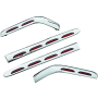 Kuryakyn 3202 L.E.D. Saddlebag Molding Set 4 Piece 01-10 GL1800 Chrome