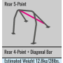 Cusco 692 261 D D1 Chromoly Blue 2-Pssgr 5-PT Roll Cage 08-14 Subaru Impreza STi