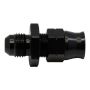 DeatschWerks 6AN Male Flare to 3/8in Hardline Compression Adapter - Anodized Matte Black