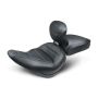 Mustang Motorcycle 79028 Mustang 18-21 Harley Softail Slim Standard Touring Solo Seat w/Driver Backrest - Black