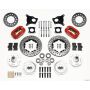 Wilwood 140-11940-DR Forged Dynalite Front Kit 11.00in Drill-Red AMC 71-76 OE Disc w/o Bendix Brakes