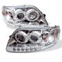 SPYDER 5010278 1PC Projector Headlights - LED Halo - Amber Reflector - Chrome