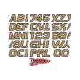Hardline BRBLK700 Boat Lettering Registration Kit 3 in. - 700 Brown/Black