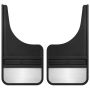 Husky Liners Universal 12in Wide Black Rubber Front Mud Flaps w/ Weight