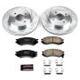 PowerStop K1515 Z23 Daily Driver Carbon-Fiber Ceramic Brake Pad and Drilled & Slotted Rotor Kit