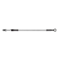 Goodridge HD1001-1CB-CL66 66in Universal Clutch Line w/Black Zinc Fittings & Clear Hose - Straight Banjo 7/16 UNF