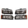 Raxiom S122320 03-06 Chevrolet Silverado 1500 Axial OEM Style Rep Headlights- Chrome Housing (Clear Lens)
