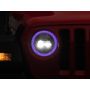 Raxiom J142668 18-22 Jeep Wrangler JL/JT Axial 9-Inch LED Headlights w/RGB Halo- Blk Housing (Clear Lens)