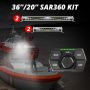 XKGLOW XK-SAR360-2211W XK Glow SAR360 Light Bar Kit Emergency Search and Rescue Light System White (2)36In (2)20In