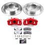 PowerStop KC1203-26 Z26 Street Performance Ceramic Brake Pad, Drilled Slotted Rotor, and Caliper Kit