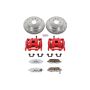 PowerStop KC179C-26 Z26 Street Performance Ceramic Brake Pad, Drilled Slotted Rotor, and Caliper Kit