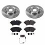 PowerStop KOE8043 OE Stock Replacement Low-Dust Ceramic Brake Pad and Rotor Kit
