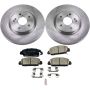 PowerStop KOE8165 OE Stock Replacement Low-Dust Ceramic Brake Pad and Rotor Kit