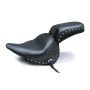 Mustang Motorcycle 76235 Mustang 05-17 Harley Deluxe (With Standard Rack) Wide Touring Passenger Seat w/Studs - Black