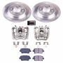 PowerStop KCOE8677 OE Stock Replacement Low-Dust Ceramic Brake Pad, Rotor and Caliper Kit