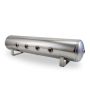 Air Lift 12957 4 Gal Alum Tank - (4) 1/4in Face (2) 3/8in Ports & 1/4in Drain - 30in L X 6in D - Polished