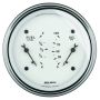 AutoMeter Gauge Dual Fuel & Oilp 3-3/8in. 0 Ohm(e) to 90 Ohm(f)& 100PSI Elec Old Tyme White