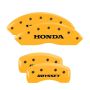 MGP 4 Caliper Covers Engraved Front Honda Engraved Rear Odyssey Yellow finish black ch