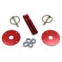 FIVESTAR FIV10001-34033-R Hood Pin Kit  3/8in Alum Red 2-pack