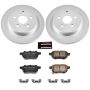 PowerStop CRK4736 Genuine Geomet Coated Rotor and Low-Dust Ceramic Brake Pad Kit