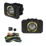 KC HiLiTES 521 KC FLEX ERA 1 LED 2-Light Flush Mount Kit Rear Ext Wiring Harness & Sprd Bm Ptrn