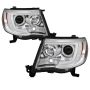SPYDER 5084668 Projector Headlights - Version 2 - Light Bar DRL - Chrome