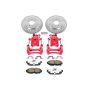 PowerStop KC4749-26 Z26 Street Performance Ceramic Brake Pad, Drilled Slotted Rotor, and Caliper Kit