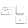 Ridetech 90000075 4-Link rod end bracket, 1.75
