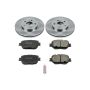 PowerStop KOE6990 OE Stock Replacement Low-Dust Ceramic Brake Pad and Rotor Kit