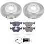 PowerStop SC933 Semi-Coated Rotor and Low-Dust Ceramic Brake Pad Kit