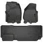 Husky Liners 2012.5 Ford SD Super Cab WeatherBeater Combo Black Floor Liners (w/o Manual Trans Case)