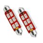 Oracle Lighting 5207-003 44mm 6 LED 3-Chip Festoon Bulbs, Red, Pair