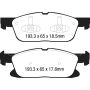EBC Brakes DP33046C Redstuff Ceramic Low Dust Brake Pads