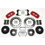 Wilwood 140-10944-DR AERO4 Rear P-Brake Kit 14.00in Drilled Red Big Ford New Style 2.36in Offset