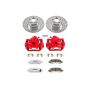 PowerStop KC3124-26 Z26 Street Performance Ceramic Brake Pad, Drilled Slotted Rotor, and Caliper Kit