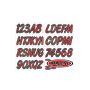 Hardline REBKG400 Boat Lettering Registration Kit 3 in. - 400 Red/Black