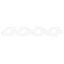 COMETIC GASKETS CAGC5429-064 Exhaust Gasket Set BBC w/Brodix Big Brodie