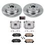 PowerStop KCOE5839 OE Stock Replacement Low-Dust Ceramic Brake Pad, Rotor and Caliper Kit