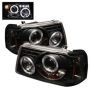SPYDER 5010490 1PC Projector Headlights - LED Halo - Black