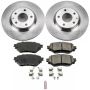 PowerStop KOE7517 OE Stock Replacement Low-Dust Ceramic Brake Pad and Rotor Kit