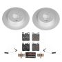 PowerStop ESK624 Genuine Geomet Coated Rotors, ECE-R90 Brake Pads + Hardware Kit