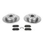 PowerStop K5839 Z23 Daily Driver Carbon-Fiber Ceramic Brake Pad and Drilled & Slotted Rotor Kit