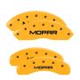 MGP 4 Caliper Covers Engraved Front & Rear MOPAR Yellow finish black ch