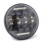 Letric Lighting 5.75? LED Black Diez 10-LED Headlight with dual horizontal DRL*s