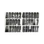 Hardline CHBKG300 Boat Lettering Registration Kit 3 in. - 300 Chrome/Black