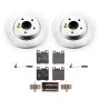 PowerStop ESK6226 Genuine Geomet Coated Rotors, ECE-R90 Brake Pads + Hardware Kit