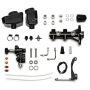 Wilwood 261-16963-BK Remote Tandem M/C Kit w/Brkt and Valve - 1.12in Bore Black