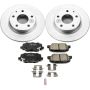 PowerStop CRK6962 Genuine Geomet Coated Rotor and Low-Dust Ceramic Brake Pad Kit