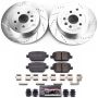 PowerStop K5653 Z23 Daily Driver Carbon-Fiber Ceramic Brake Pad and Drilled & Slotted Rotor Kit